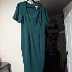 Dress the Population Teal Midi Dress